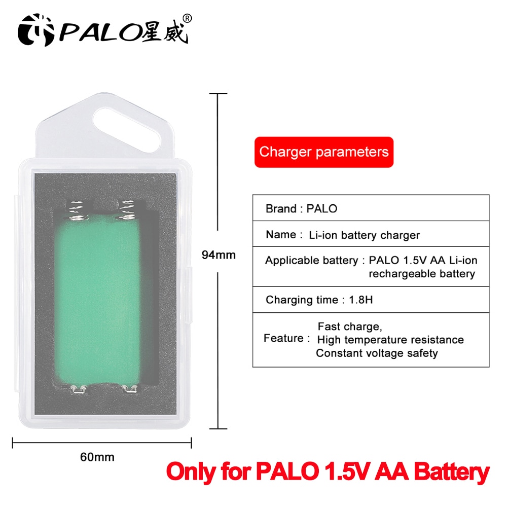 Palo 2800mWh 1.5V AA Ƭ   USB  PA..